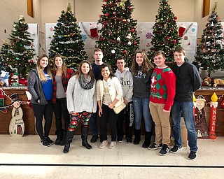 Students from Jackson-Milton High School recently visited the Salvation Army in Youngstown and planned to do more for the community. Key Club students and their adviser helped more than 50 families Dec. 21 after completion of the Toys for Tots drive. Students walked with the families as they chose toys. It allowed the students to see how many people are in need and the generosity of the community. Key Club students above, from left, are Taylor Hayes, Michaelena Terranova, Spencer Christopher, Nick Scarl, Katelyn Amendolora (club adviser), Kendall Tarr, Ashley Cameron, Kent Gross and Dylan Gibbs.