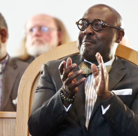 William D Lewis The Vindicator  Rev. Dr. Willie James Jennings, speaker at Youngstown MLK service 1-14-18.