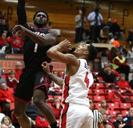 UIC guard Marcus Ottey (1) goes up for a layup in the first half of a NCAA college basketball game against Youngstown State, Thursday, Jan. 18, 2018, in Youngstown. UIC won 92-78...(Nikos Frazier | The Vindicator)