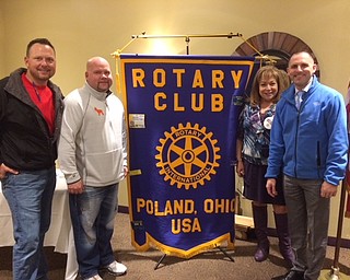 Poland Rotary will host Night at the Races at 6 p.m. Friday at Holy Family Church, 2729 Center Road. Sponsorships are available with a completed form and are: title sponsor for $1,000; food/beverage sponsor for $500; race sponsor for $200; horse sponsor for $20; and more. Above, from left, are Andrew Grischow, Dan Dull, Mary Ann Carano and Dan Madden, Rotary members. For information, call 330-540-1647 or 330-540-9745. The Chili Open Golf Classic will take place at 9 a.m. March 3 at Bedford Trails Golf Course. Proceeds from both events will benefit the Boys and Girls Club, Down Syndrome Association, Easter Seals, Golden String Inc., Hospice of the Valley, Lindsay Renea Foundation, Mahoning County C.A.S.A., Making Kids Count, Mission of Love, Poland Interfaith Pantry, Potential Development Program, Second Harvest Food Bank, Public Library of Youngstown and Mahoning County, Sojourner House, Walnut Grove and YMCA of Youngstown.
