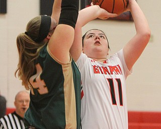 William D. Lewis The Vindicator  Girard's Sophia Strollo911) shooys past Lakeside's Shayla Christina(24).