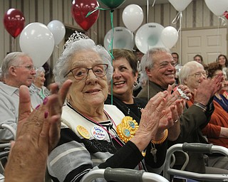 William D Lewis The Vindicator Marge LoCicero celebrated her 100th birthday 1-23 at Marian Assisted Living Center in Boardman. Her birthday wish was to have a marching band play at her party. 50 members of theBoarman HS band obliged her with a concert.