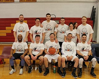 Neighbors | Submitted .The White team from the Cardinal Mooney Alumni Basketball game posed for the camera. The Alumni game honors the late Dave Petty, a graduate and teacher at Cardinal Mooney High School before his passing.