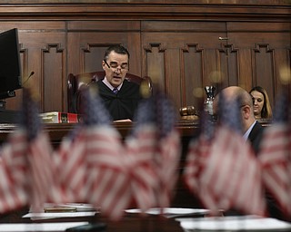 Judge Rusu speaks during a naturalization ceremony, Thursday, Jan. 24, 2018, at the Mahoning County Courthouse in Youngstown...(Nikos Frazier | The Vindicator)