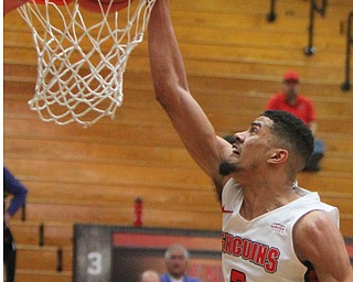 William D. Lewis The Vindicator YSU's Devin Haygood(2) goes for 2 during 2-1-18 action at YSU..