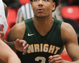 William D. Lewis The Vindicator WSU's Mark Hughes(3) during 2-3-18 action at YSU.