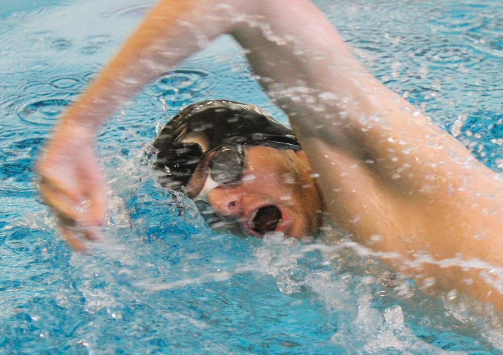 William D Lewis the Vindicator   Boardman relay swimmer Kyle Kimerer swims freestyle.