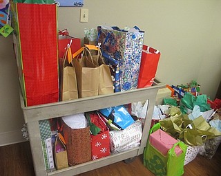 Neighbors | Zack Shively.The Beeghly Oaks staff gave presents to their residents on Christmas Day. Pictured are some of the gift bags.