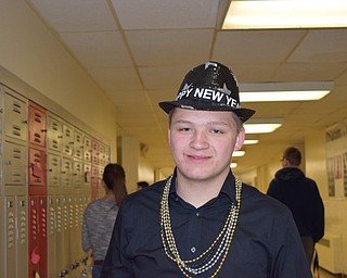 Neighbors | Submitted.Fitch principal Chris Berni said the Christmas spirit week gave the staff and students, which he believes are a family, a chance to celebrate together. Pictured is Dylan Gorgi on "Celebrate the New Year Day" on Dec. 22, the last day of the celebration.