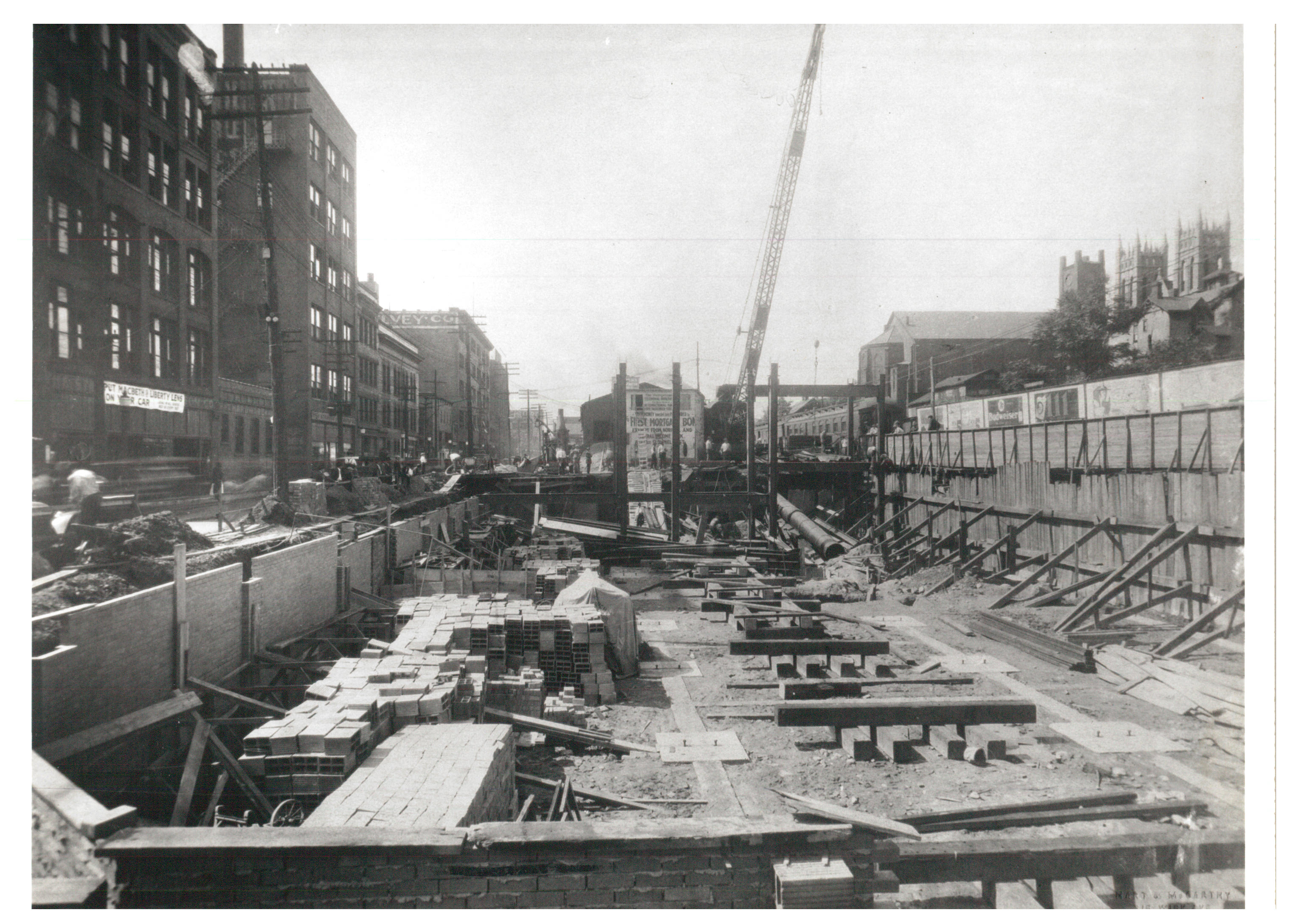 Erie Terminal construction 1921