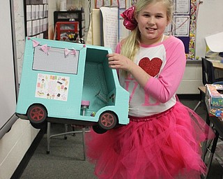 Neighbors | Abby Slanker.A Hilltop Elementary School fourth-grader made an ice cream truck, complete with the ice cream truck song, to collect valentines from her classmates at the school’s Valentine’s Day parties on Feb. 14.