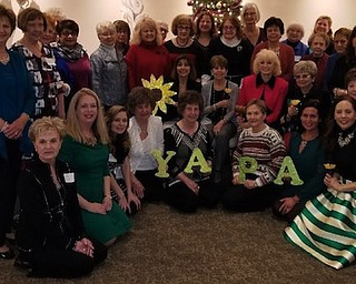 The Youngstown Alumnae Panhellenic Association is celebrating its 92nd year of service. Above, YAPA members front row, from left, include Carol Duda, Amy Banks, Jennifer Rinehart, Anna Mae Cuchna, Betty Jean Cuchna, Monica Bellavia, Melanie Angiuli, Anna Masy and Nancy Lysowski. Middle row, from left, are Fran Brayer, Kaaren Cabraja, Jackie Stambaugh, Jackie Schweiger, Sally Ocker, Patricia Ceglie, Barbara Banks, Lucy Setz, Leilani Drake, Marion Calpin, Jayne Boucherle, Suzanne Brown, Jackie Conti, Rose Baker, Peg Connolly, Sharman Simon and Rosemarie Bisginani. Back row, from left, are Dottie Melody, Jennifer Phillips, Kimberly Russell, Carol Havrilla, Mary Ellen Willmitch, Sarah Ellis, Margie Davison, Barb Seely, Christine Grabert, Anna Benson-Mastriana, Patty Orenic, Kathy Pope and Sally Winsen. YAPA past presidents, below, from left, are Sharon Schroeder, Lucy Setz, Patricia Ceglie, Monica Bellavia, Rosemarie Bisignani, Sally Winsen, Nancy Lysowski, Leilani Drake, Suzanne Brown and Melanie Angiuli.