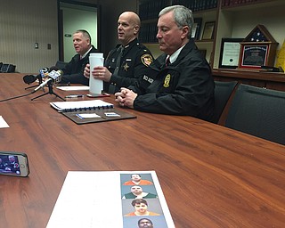 Mahoning County Sheriff Jerry Greene discusses the pedophile sting operation today during a news conference.