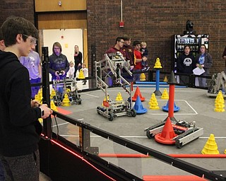 Neighbors | Abby Slanker.Robotics team members form South Range Local Schools, Revere Local Schools and Perry High School competed in the VEX Regional Robotics Competition at Mahoning County Career and Technical Center on Feb. 3.