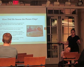 Neighbors | Zack Shively.Poland librarian Annette Ahrens presented on African American chef George Crum on Feb. 19 as a part of the PLYMC's programming for Black History Month. Her presentation included details on Crum's life and how he created the potato chip, a brief history of how the potato chip became a national product and the current process in mass producing potato chips.