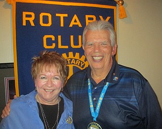 Janet Keene of Salem presented the background of Quakertown Super Kids Race Team to members of the Rotary Club of Austintown at a recent meeting. Since 2006, the race has provided children age 7 to 18 with a chance to race soapbox cars down Broadway Avenue in Salem. Practices and permission from doctors are required to race. This year’s event will take place June 2. For information, contact Quakertown SKC, P.O. Box 171, Salem, OH 44460, or call 330-853-5114 or email janwel2002@yahoo.com. Above, from left, are Keene and Bruce Laraway, club president.