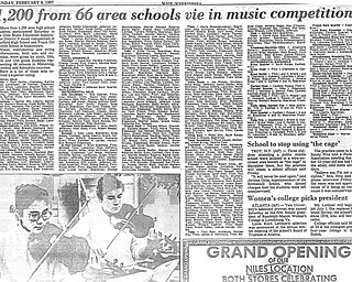 Original Vindicator clipping from Sunday, February 8, 1987...Photo on page by William D. Lewis, The Vindicator..