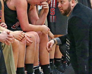 STRUTHERS, OHIO - MARCH 3, 2018: Salem Quakers sadden to finish D3 runnerup at Struthers High School, Struthers' Fieldhouse. MICHAEL G. TAYLOR | THE VINDICATOR