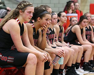STRUTHERS, OHIO - MARCH 3, 2018: Salem Quakers sadden to finish D3 runnerup at Struthers High School, Struthers' Fieldhouse. MICHAEL G. TAYLOR | THE VINDICATOR