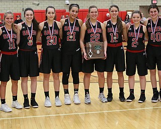 STRUTHERS, OHIO - MARCH 3, 2018: Salem Quakers runnerup D3 at Struthers High School, Struthers' Fieldhouse. MICHAEL G. TAYLOR | THE VINDICATOR