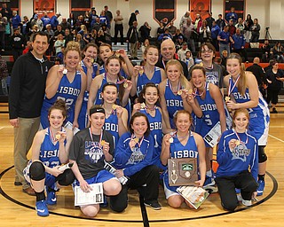 The Lisbon Blue Devils defeated Valley Christian on Saturday afternoon to become division champions at Mineral Ridge.   Dustin Livesay  |  The Vindicator  3/3/18  Mineral Ridge.