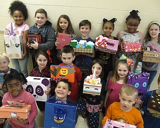 Neighbors | Zack Shively.Austintown Elementary School's PTA organized the Valentine's Day parties for the students, who came to school with Valentine's Day boxes. Pictured is Tami Franklin's second-grade class displaying their boxes.