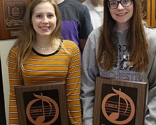Neighbors | Submitted.The Boardman orchestra program received superior ratings, the top score, for both their symphony and chamber orchestras at the Ohio Music Education Association State Orchestra adjudicated event at Granville High School on Feb. 23. Pictured are, from left, student musicians (front) Megan Janak, Katie Ryan, Hannah Brewer; (back) David Giancola and Jacob Smotzer