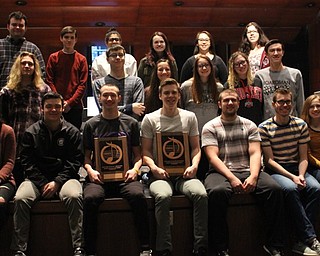 Neighbors | Submitted.Michele Prokop, Bill Amendol and Joel Monaco direct the Boardman orchestras that receieved high praise from judges at an OMEA adjudicated event on Feb. 23. Pictured are seniors, from left, (front) Madison Soles, Devin Whitaker, David Giancola, Jacob Smotzer, Brendan Rutledge, Brandon Chamberlain, Megan Janak; (middle) Reese Maslen, Carson Lancashire, Alexandra Morar, Katie Ryan, Annabelle Adkins, John Anzevino; (back) Patrick Kale, Alexander Blackburn, Amanda Morales and Morgan Marshall.