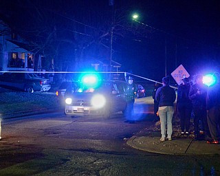 Youngstown police had a heavy presence late Saturday March 10, 2018 on Summer Street on the South Side, following reports of gunshots and an emotional crowd.  Crime scene tape blocked the intersection of Summer and Earle Avenue as police assessed the situation at a house in the 2100 block of Summer.  Witnesses reported hearing gunshots. Police assembled in the area at about 10 p.m.

Photo by Scott Williams - The Vindicator.