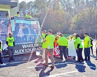 The Alliance for Congregational Transformation Influencing our Neighborhoods, the Youngstown Neighborhood Development Corp.  and 50 people went to South Carolina last weekend to confront Vision Property Management, seeking too stop it from evicting occupants of its homes in Youngstown, and stop the company from purchasing or leasing any other properties in the city. Vision Property Management agreed to pay for the demolition of 4010 Lemoyne. 