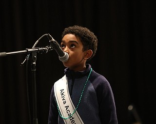             ROBERT  K. YOSAY | THE VINDICATOR..The 85th Spellling Bee at YSU and Kilcawley Center - 44 spellers came  down to  Mackenzie Sambroak 5th grader from Roosevelt Elementary in McDonald...Akiva Academy - Anan Sati econd grade (ok)