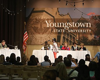             ROBERT  K. YOSAY | THE VINDICATOR..The 85th Spellling Bee at YSU and Kilcawley Center - 44 spellers came  down to  Mackenzie Sambroak 5th grader from Roosevelt Elementary in McDonald...Overall  as the BEE went  on