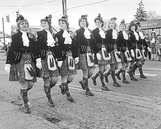 The American Legion Ladies Auxillary of Lorain marches in precision along the parade route from the new Hill's store to just east of the Southern Park Mall...Photo was taken March 11, 1984.  ..Photo by Robert K. Yosay - The Vindicator