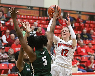  ROBERT K.YOSAY  | THE VINDICATOR..YSU Women went down to defeat against Binghamton 70-59  but not without a fight- The Penguins led by at least 10 at some point in the first half..-30-