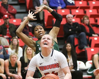  ROBERT K.YOSAY  | THE VINDICATOR..YSU Women went down to defeat against Binghamton 70-59  but not without a fight- The Penguins led by at least 10 at some point in the first half..-30-