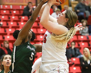  ROBERT K.YOSAY  | THE VINDICATOR..YSU Women went down to defeat against Binghamton 70-59  but not without a fight- The Penguins led by at least 10 at some point in the first half..-30-