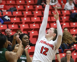  ROBERT K.YOSAY  | THE VINDICATOR..YSU Women went down to defeat against Binghamton 70-59  but not without a fight- The Penguins led by at least 10 at some point in the first half..-30-