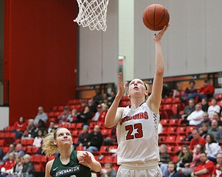  ROBERT K.YOSAY  | THE VINDICATOR..YSU Women went down to defeat against Binghamton 70-59  but not without a fight- The Penguins led by at least 10 at some point in the first half..-30-