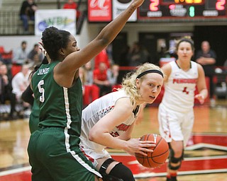  ROBERT K.YOSAY  | THE VINDICATOR..YSU Women went down to defeat against Binghamton 70-59  but not without a fight- The Penguins led by at least 10 at some point in the first half..-30-