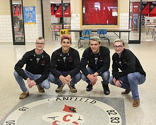 Neighbors | Abby Slanker.Members of the Canfield High School boys swim team who qualified to participate in the State Swim Meet included, from left, senior Cullen Brady, senior Kamran Sarac, junior Jason Paris and junior Bobby Kutsch.