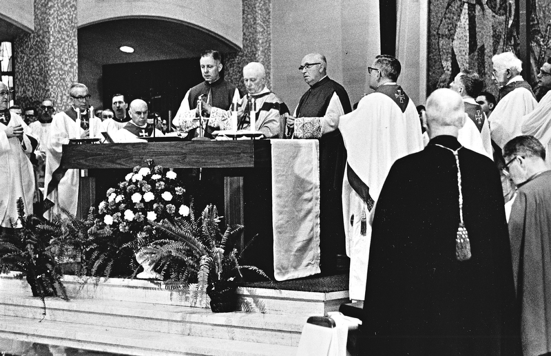 Bishop Walsh funeral March 23, 1968.