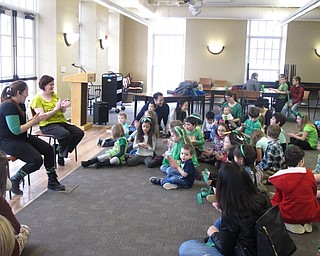 Neighbors | Zack Shively.Librarians Amanda Koller and Annette Ahrens had a couple events set up for the children at the Leprechaun Lollapalooza on March 10. They raffled away a couple books of Irish fairy tales, sang songs and read a couple stories with the children.