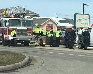 Emergency officials are at the scene of an accident on South Avenue near the intersection of Route 224 in Boardman Township.