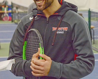 Yossi Dahan, a YSU student, spoke with The Vindicator about this program at the Boardman Tennis Center on March 23, 2018.  

Photo by Scott Williams - The Vindicator