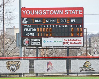 The ladies from Youngstown State only needed five innings to defeat Indiana University-Purdue University Indianapolis by mercy rule during game two March 24, 2018 at the Covelli Sports Complex at Youngstown State University.

Photo by Scott Williams - The Vindicator.