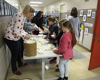 Neighbors | Zack Shively.The Union Elementary parties included ice cream for each student. The PTO set up a table on each floor of the school to make it easier and faster for the classes to get their sweet treat.