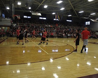 Neighbors | Zack Shively.The seventh and eighth grade teams that won Glenwood Junior High's basketball tournament got to face off against the teachers at the end of the school day on Feb. 23.