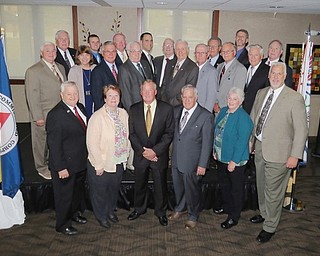 Neighbors | Submitted .Pictured are officers of The Mahoning and Shenango Valleys Chapter of the Military Officers Association of America at the Ohio Council of Chapters Biennial Convention at the Consolidated Activities Center of the Youngstown Air Reserve Station in Vienna, (front) LTC Gary Williams, LT Florence Hosler, Lt. Gen. Dana Atkins, CPT Dennis Gartland, Janet Oglesby, LT Bruce Bille; (middle) LTC Samuel Axtell, MAJ Sandra Lasure, LTC Michael Wisniewski, CPT Joseph Zentis, Col. James Basista, Lt. Col. Ralph Minton, MAJ Mark Andrews, Col. Will Stamp; (back) LTC Donald Rasile, CAPT Joshua Palmer, MAJ Jack Russell, CDR David DiTallo, LTC Roderick Hosler, Lt. Col. Robert Milich, former Judge of Mahoning County, CAPT James Hosack and LT Albert Lind. Approximately 40 MSVC members attended the two day convention and banquet.