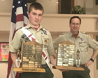 Neighbors | Submitted.Boy Scout Troop 25 Senior Patrol Leader John Heino was presented with the Troop 25 2017 Herman West Most Active Scout Award and the Troop 25 2017 Jimmy Jones Outstanding Scout Award during the Troop 25 Winter Court of Honor.