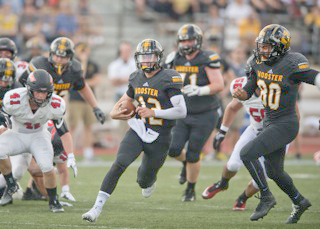 Struthers graduate Gary Muntean (12) is Wooster’s all-time leading passer. He now hopes to continue to play football at the professional level.